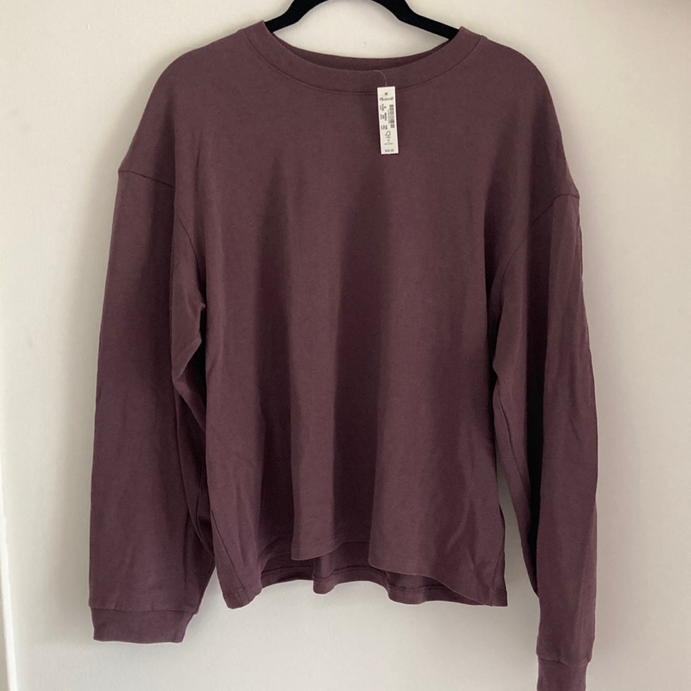 Madewell Supima cotton long sleeve T - NWT - medium - faded plum color